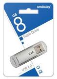 Флешка 8 GB USB 2.0 SmartBuy V-Cut (Серебро)