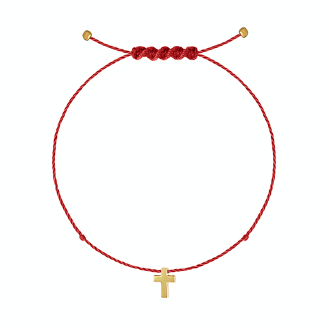 браслет «крестик» на красной нити