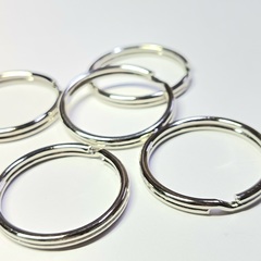 Кольцо металл для ключей и брелока, d 25 мм, никель