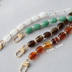 Ручка из бусин (рыжая) S-70