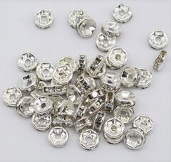 Бусина рондель стразы, р. 9 мм