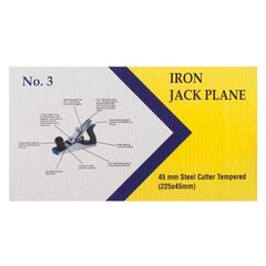39-5-175 Рубанок 175 мм, лезвие 45 мм, №3, металлический литой корпус (РемоКолор)