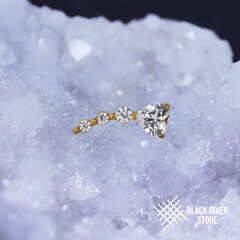 Comet Heart Crystal PVD Yellow