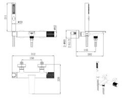 Смеситель для ванны Allen Brau Liberty 5.33006-31 черный матовый
