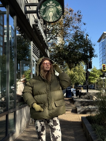 Пуховик Энни хаки