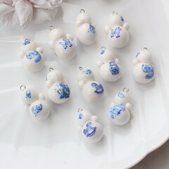 Подвеска Неваляшка, гжель, 25*17 мм, S009