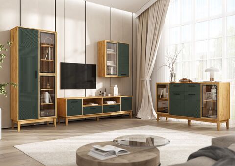 Гостиная Флэш №3 (AGT) Браш Мени Грин, Дуб Крафт