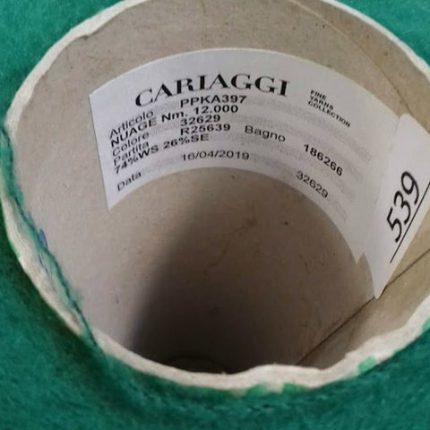 Вспушенный кашемир на шелке CARIAGGI NUAGE 1200 зеленый меланж