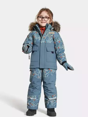 Didriksons куртка POLARBJORNEN PR PARKA снегири на голубом