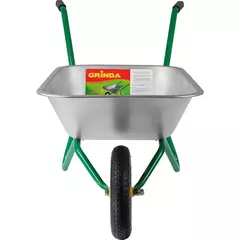 GRINDA GB-1, 80 л, 100 кг, одноколесная, садовая тачка (422399)