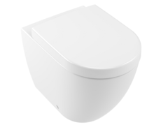 Villeroy&Boch 5602R0R1 Унитаз, Villeroy&Boch, Subway 2.0, безободковый (с открытым смывным краем), тип установки-приставной, ширина, мм-370, глубина, мм-560, высота, мм-400, форма чаши-овальная, выпуск-горизонтальный, материал-керамика, сиденье-в ком фото