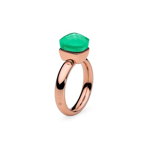 Кольцо Qudo Firenze smaragd 16 мм 610403/15.9 BL/RG цвет зеленый