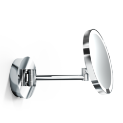 122400 Decor Walther Round Just Look WR Косметическое зеркало 21.5см, подвесное, увел. 5x, подсветка LED, цвет: хром фото