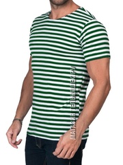 Купить подарок пограничнику - Магазин тельняшек.ру 8-800-700-93-18Футболка-тельняшка прямая (зеленая полоса) в Магазине тельняшек