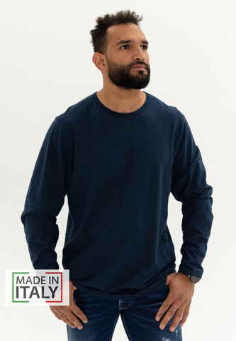 Лонгслив Bowery NYC однотонный Slub Iris