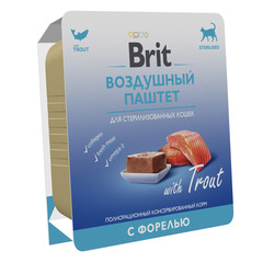 Brit Premium воздушный паштет для кошек для стерилизованных кошек форель 100г