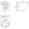 AC1100MB-AC0105-AC0120MB Комплект 3 в 1: подвесной унитаз Bequem AC1100MB черный матовый с инсталляцией AC0105 и кнопкой AC0120MB черная матовая