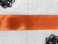 Лента атласная, ш. 3,8 см, светло-терракотовый