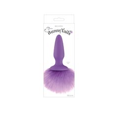 Фиолетовая анальная пробка с фиолетовым заячьим хвостом Bunny Tails Purple - 