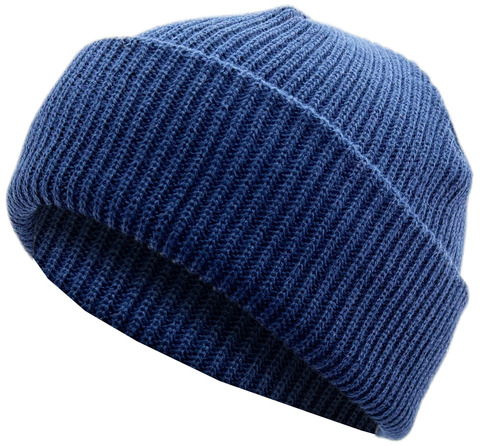 Картинка шапка вязаная Skully Wear beanie long thick navy - 2