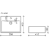 Ceramica Nova CN6040 Умывальник чаша накладная прямоугольная Element 500*410*160мм