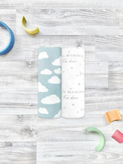 Сет из 2х пелёнок Mjölk Облака/Hello Mommy