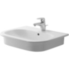 Duravit D-Code Раковина встр., для встраивания сверху, с перел., с 3 отв. под смес., 545x435мм, Цвет: Белый 337540030