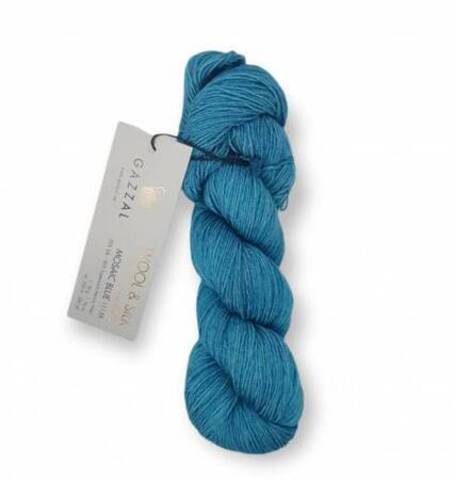 Пряжа Gazzal Wool & Silk 11159 бирюза (уп. 5 мотков)