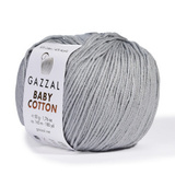 Пряжа Gazzal Baby Cotton 3430 серый