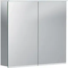 Зеркальный шкаф Geberit Option Plus с подсветкой, две двери: B=75см, H=70см, T=17.2см, Тип штекера=CEE 7/16, с зеркальным покрытием снаружи, с зеркальным покрытием внутри и снаружи фото