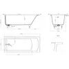 Salini CASCATA KIT 170x75 104313GRF Ванна встраиваемая S-Sense, глянцевый, RAL полностью