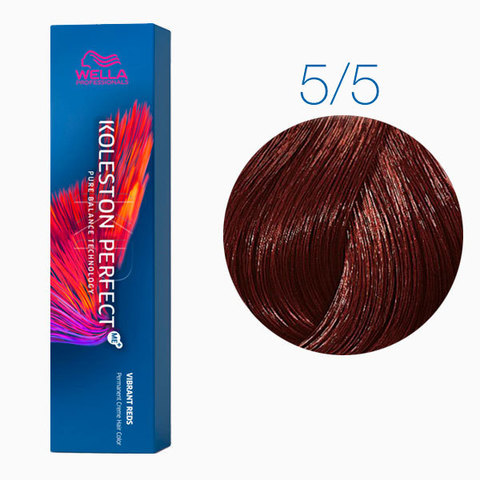 Wella Koleston Vibrant Reds 5/5 (Светло-коричневый махагоновый) - Стойкая краска для волос