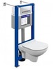 Cersanit CITY 63485 Комплект CITY CO DPL EO slim инсталляция AQUA SMART M40 кнопка PILOT стекло белый