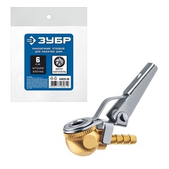 ЗУБР штуцер ?елочка?, 6 мм - наконечник угловой для накачки шин, переходник, Профессионал (64928-06)