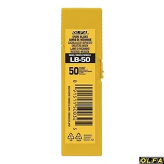 OLFA 18 мм, 50 шт, в боксе, сегментированные лезвия (OL-LB-50)