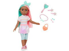 Glitter Girls Кукла Жасмин с розово-бирюзовыми волосами и с аксессуарами для волос 35 см. (GG51152)