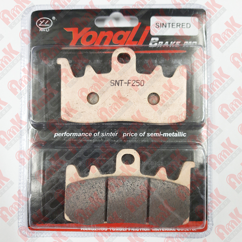 SNT-F250 Тормозные колодки дисковые мото YONGLI Sintered (FDB2265ST)