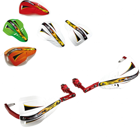 HGS-01 Orange Защита рук/ручек на тонкий руль мотоцикла 22.2 с лопухами, прямой тип, оранжевый