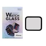 Защитное гибкое стекло 3D на весь экран PNMA Full Glue для Apple Watch 40 мм (Черная рамка)