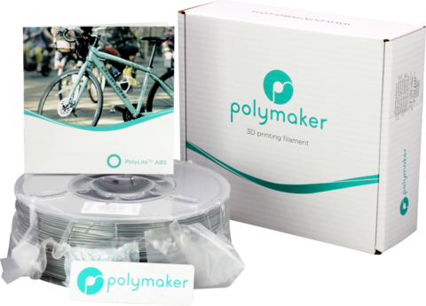 Пластик для 3D-принтера PolyMaker PolyLite ABS, 1.75 мм, 1 кг, Серый