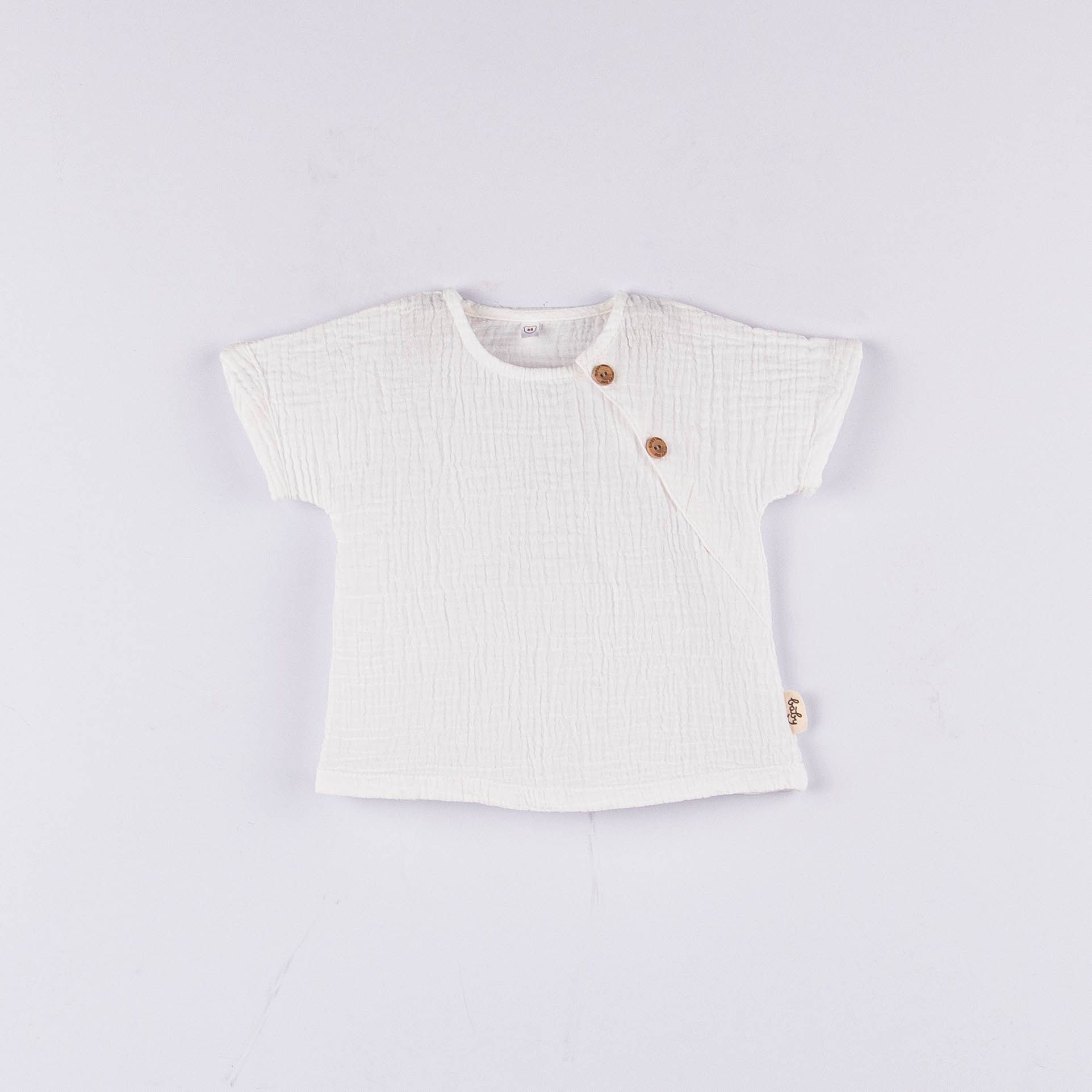 Muslin shirt 0-3 months - Heavy Cream