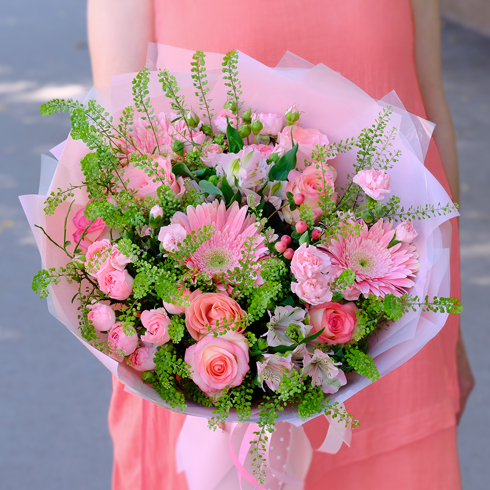 Букет цветов барби с розами и орхидеями - купить в Екатеринбурге, БукетЕкб