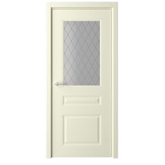 Купить Межкомнатная дверь эмаль Стиль 2 слоновая кость остеклённая