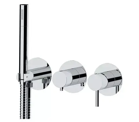 Remer X97D2P Встраиваемый смеситель для ванны душа, на 2 выхода, с держателем, ручным душем, шлангом