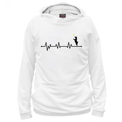 Толстовка "ЭКГ - Джек Рассел в прыжке"