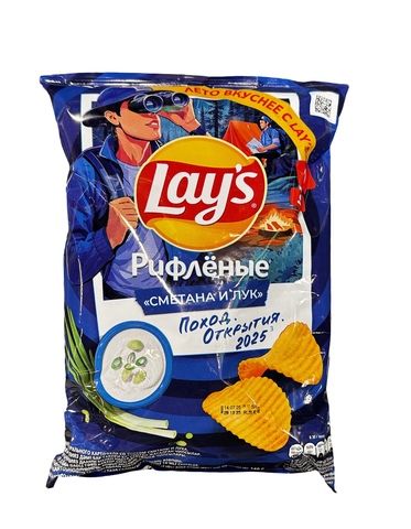 Чипсы Лейс 140г Сметана Лук, шт
