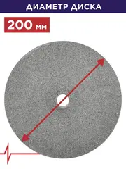Диск абразивный для точила ПУЛЬСАР 200 х 20 х 40 мм F 80 серый (SiC) (798-454)
