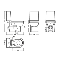 Унитаз-компакт SANITA LUXE Next Basic Белый S1