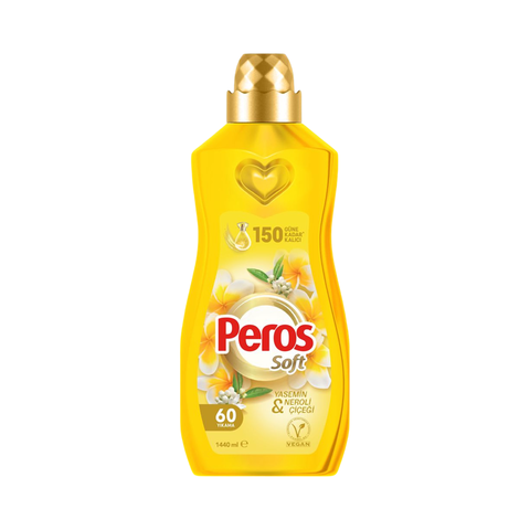 Концентрированный кондиционер PEROS для белья Жасмин и Нероли жёлтый 1440мл