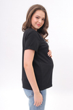Футболка для беременных и кормящих 18072 черный